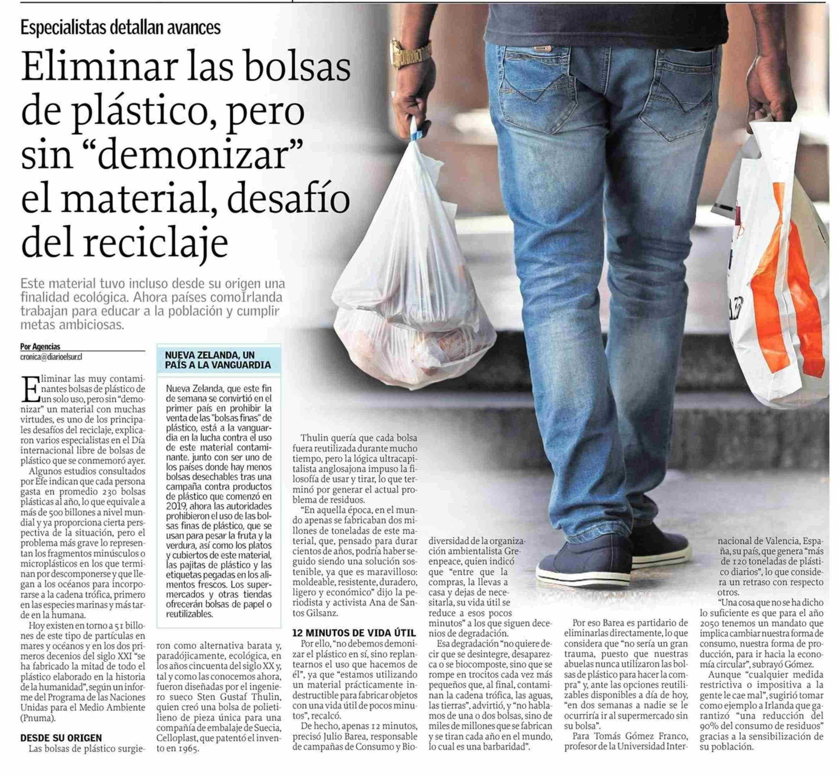 Reciclaje: eliminar bolsas de plástico, sin 'demonizar' el material